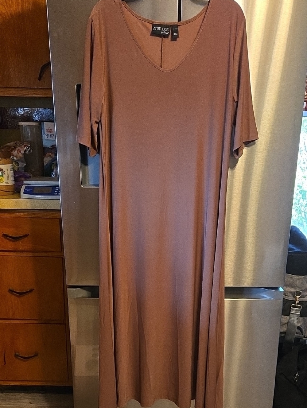 Attitudes by Renee Mauve V-Neck Maxi Dress